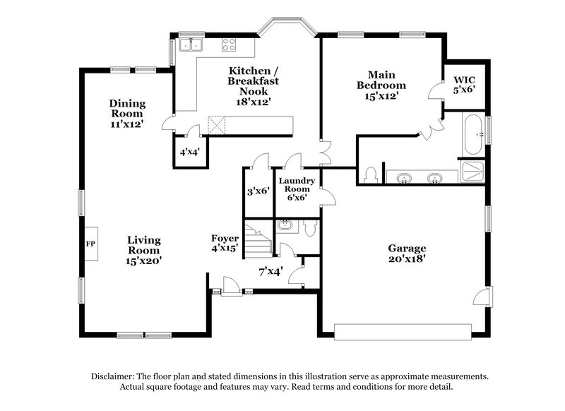 3,270/Mo, 7207 Glen Brook Lane Charlotte, NC 28269 Floor Plan View