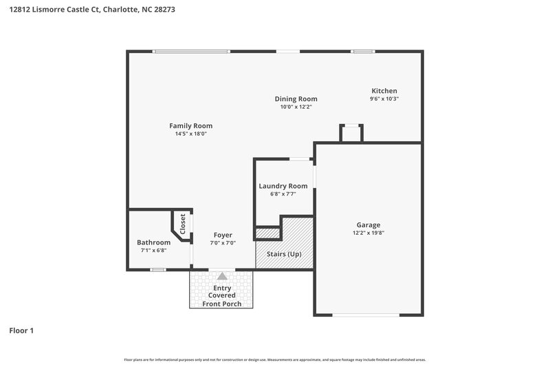 2,060/Mo, 12812 Lismorre Castle Court Charlotte, NC 28273 Floor Plan View