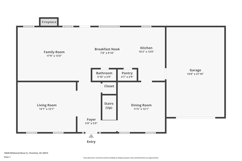 2,290/Mo, 10030 Wildwood Muse Court Charlotte, NC 28273 Floor Plan View