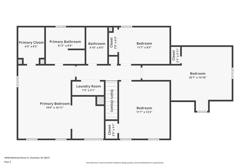 2,290/Mo, 10030 Wildwood Muse Court Charlotte, NC 28273 Floor Plan View 2