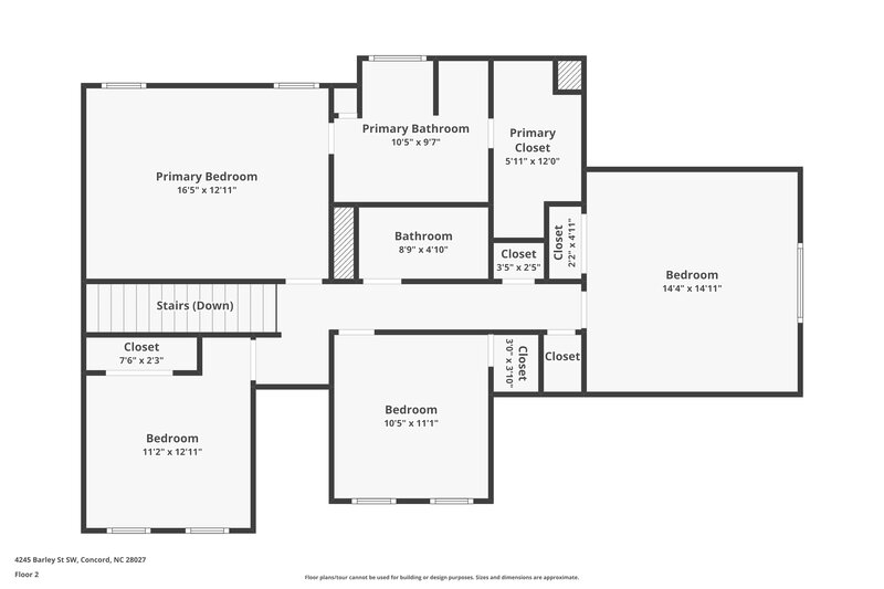1,980/Mo, 4245 Barley Street SW Concord, NC 28027 Floor Plan View 2