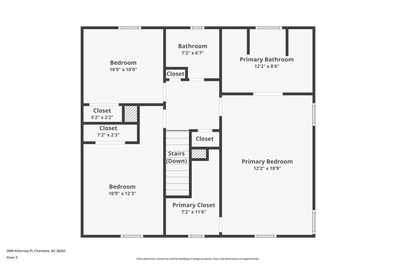 1,805/Mo, 2009 Killarney Place Charlotte, NC 28262 Floor Plan View 2