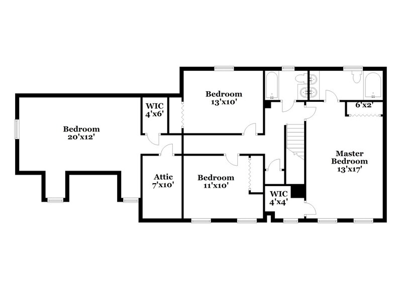 2,540/Mo, 2515 Haybrook Lane Charlotte, NC 28262 Floorplan View 2