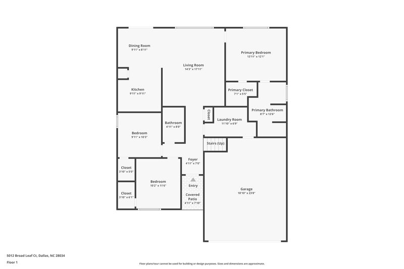 1,825/Mo, 5012 Broad Leaf Court Dallas, NC 28034 Floor Plan View