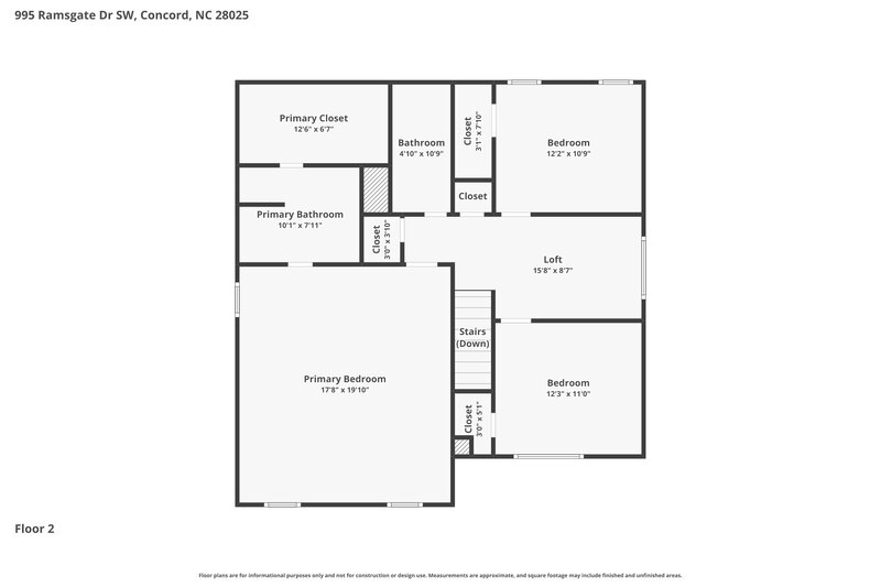 1,995/Mo, 995 Ramsgate Drive Concord, NC 28025 Floor Plan View 2