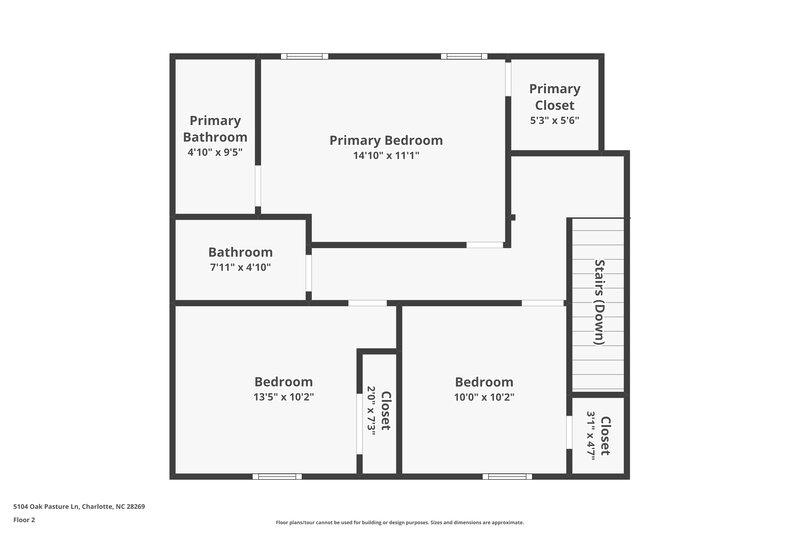 1,695/Mo, 5104 Oak Pasture Lane Charlotte, NC 28269 Floor Plan View 2