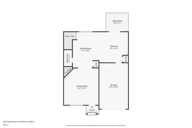 1,715/Mo, 6225 Summerour Pl Charlotte, NC 28214 Floor Plan View