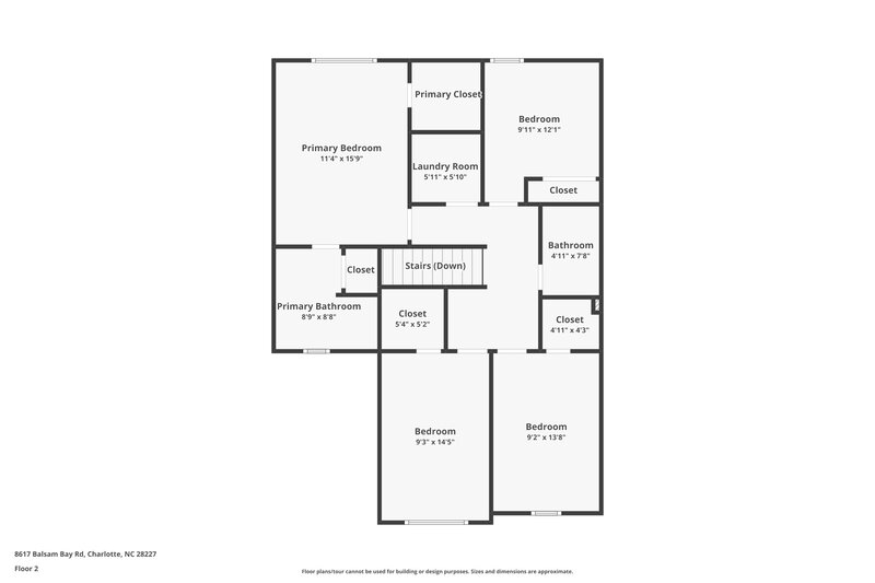 2,125/Mo, 8617 Balsam Bay Rd Charlotte, NC 28227 Floor Plan View 2