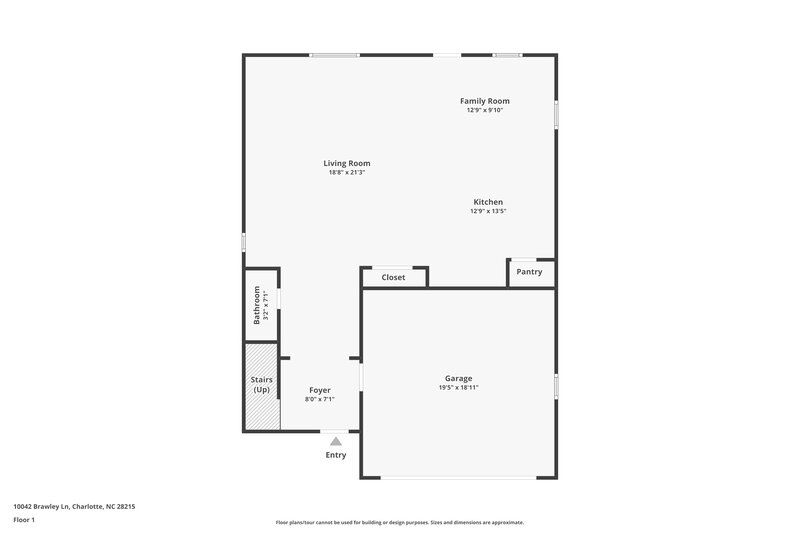 2,450/Mo, 10042 Brawley Lane Charlotte, NC 28215 Floor Plan View