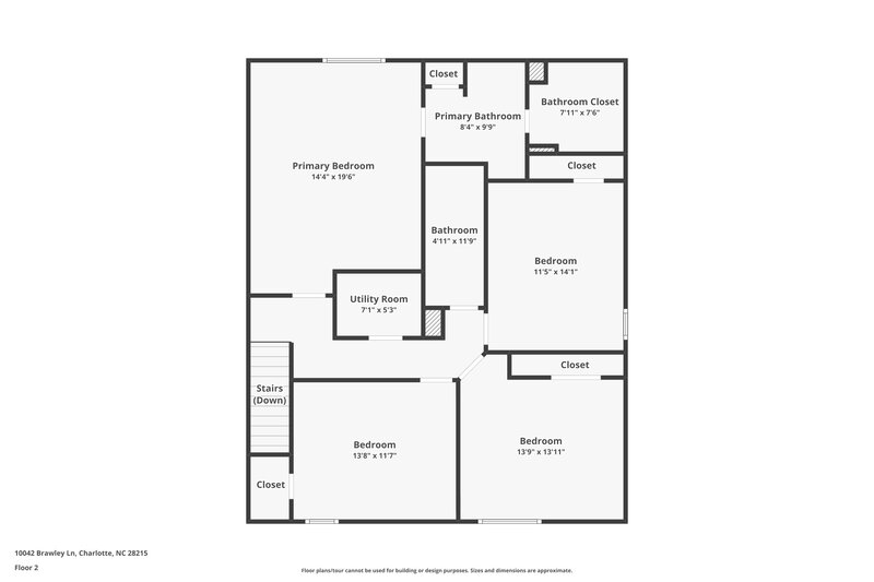 2,450/Mo, 10042 Brawley Lane Charlotte, NC 28215 Floor Plan View 2