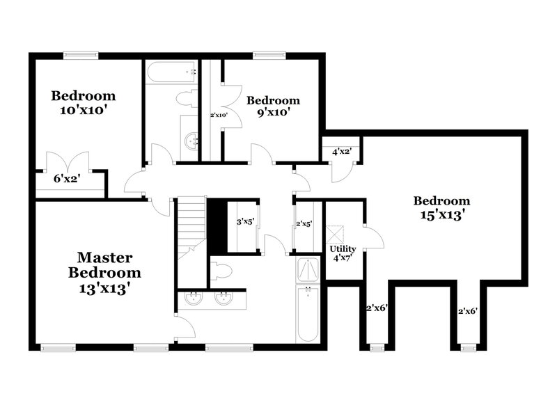 2,345/Mo, 9826 Baxter Caldwell Dr Charlotte, NC 28213 Floorplan View 2