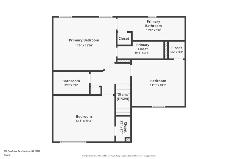 1,725/Mo, 316 Peachtree Rd Charlotte, NC 28216 Floor Plan View