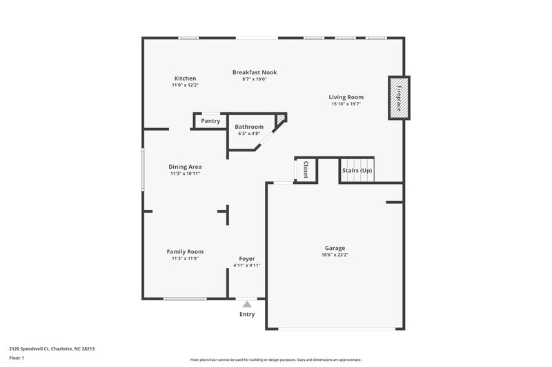 3,050/Mo, 2120 Speedwell Ct Charlotte, NC 28213 Floor Plan View