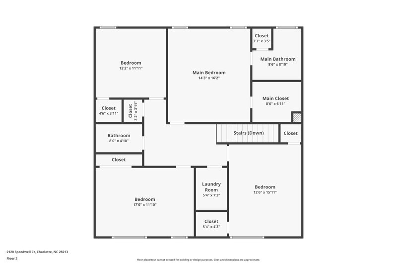 3,050/Mo, 2120 Speedwell Ct Charlotte, NC 28213 Floor Plan View 2