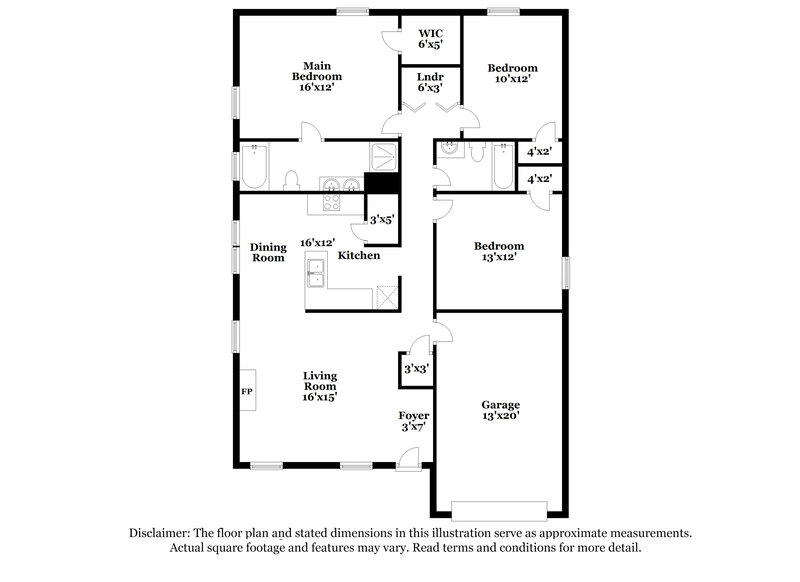 1,905/Mo, 9236 Kimmel Ln Charlotte, NC 28216 Floor Plan View