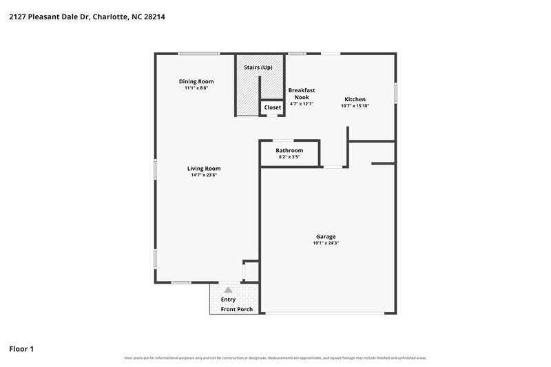 2,090/Mo, 2127 Pleasant Dale Dr Charlotte, NC 28214 Floor Plan View