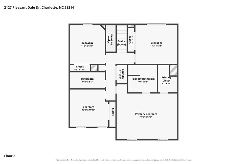 2,090/Mo, 2127 Pleasant Dale Dr Charlotte, NC 28214 Floor Plan View 2