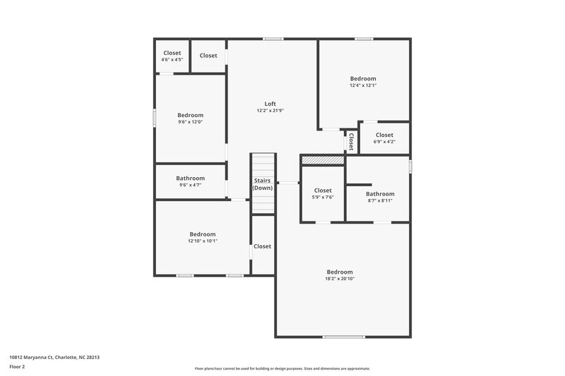 2,490/Mo, 10812 Maryanna Ct Charlotte, NC 28213 Floor Plan View 2
