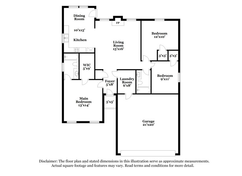 2,020/Mo, 9928 Peppermint Ln Charlotte, NC 28215 Floor Plan View