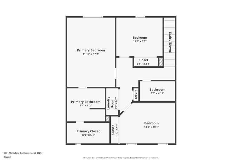 1,765/Mo, 4631 Montelena Dr Charlotte, NC 28214 Floor Plan View 2