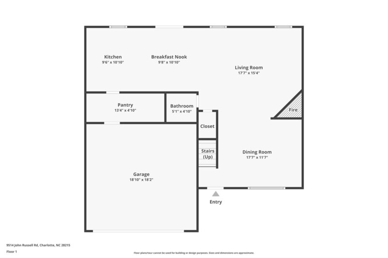 2,010/Mo, 9514 John Russell Road Charlotte, NC 28215 Floorplan View