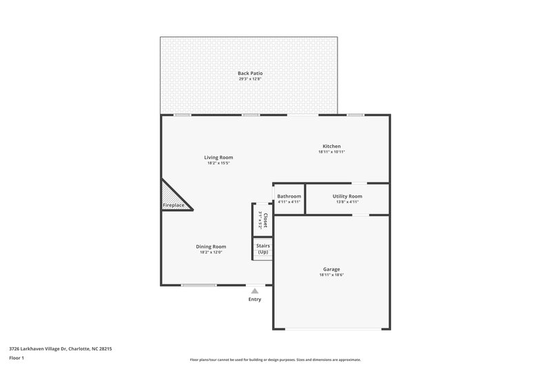 2,195/Mo, 3726 Larkhaven Village Dr Charlotte, NC 28215 Floorplan View