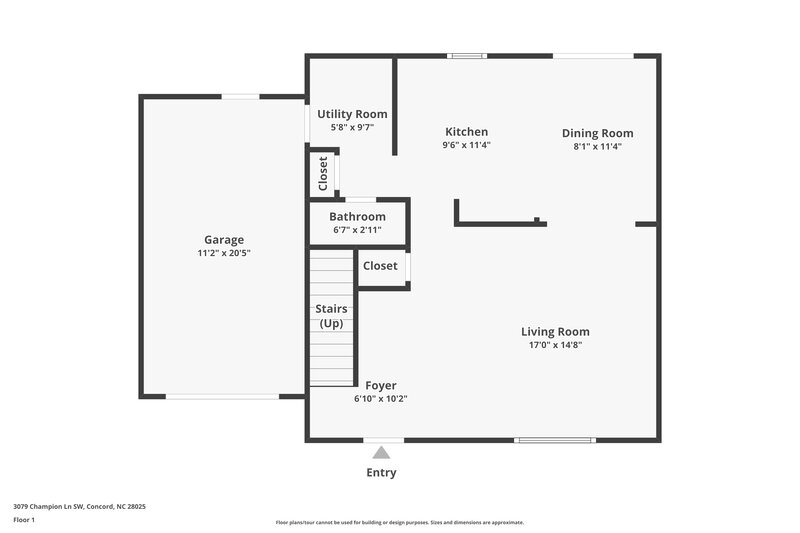 2,690/Mo, 3079 Champion Ln SW Concord, NC 28025 Floorplan View