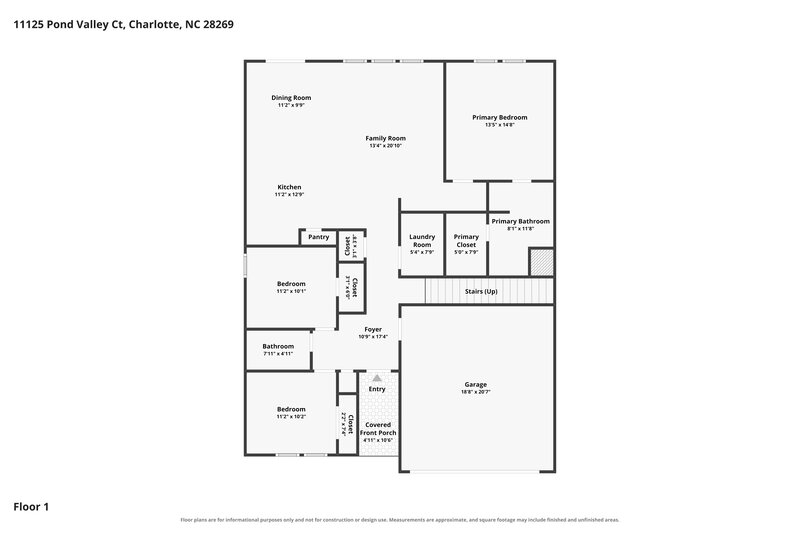 2,385/Mo, 11125 Pond Valley Ct Charlotte, NC 28269 Floor Plan View