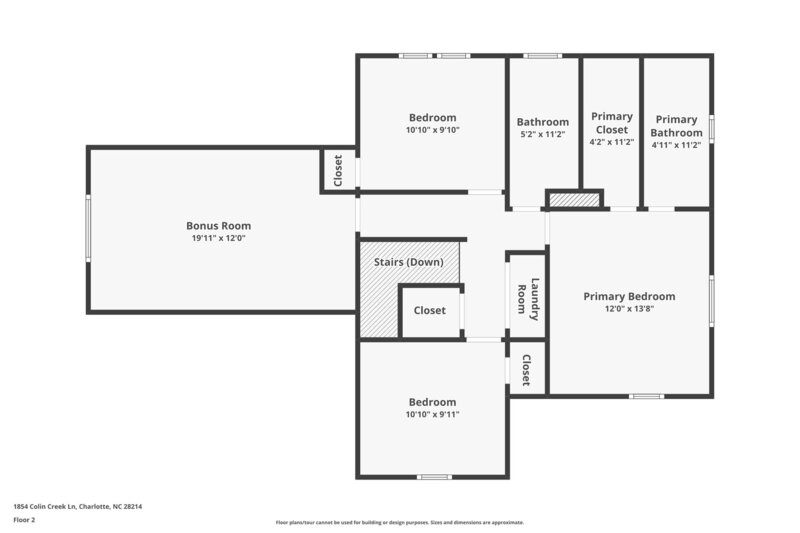1,805/Mo, 1854 Colin Creek Ln Charlotte, NC 28214 Floorplan View 2