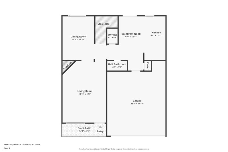 2,295/Mo, 7938 Rusty Plow Court Charlotte, NC 28216 Floor Plan View