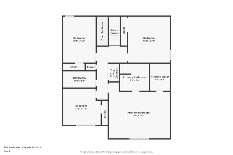 2,295/Mo, 7938 Rusty Plow Court Charlotte, NC 28216 Floor Plan View 2