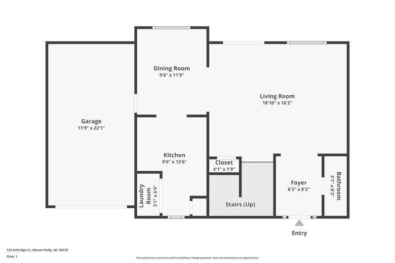 1,870/Mo, 133 Arbridge Ct Mount Holly, NC 28120 Floor Plan View