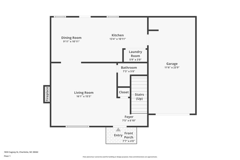 1,665/Mo, 1833 Cagney St Charlotte, NC 28262 Floor Plan View