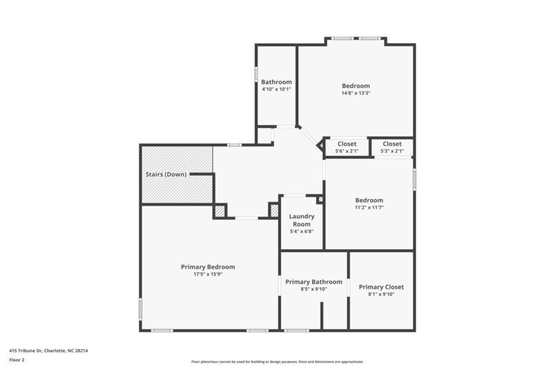 1,920/Mo, 415 Tribune Dr Charlotte, NC 28214 Floorplan View 2