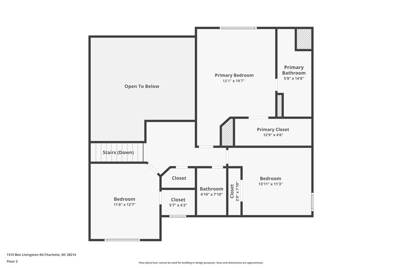2,690/Mo, 1315 Ben Livingston Road Charlotte, NC 28214 Floor Plan View 2