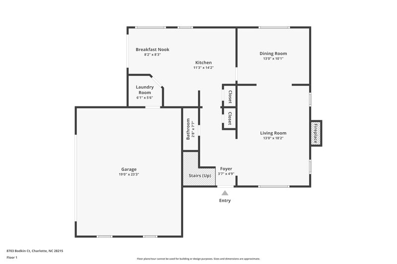 2,215/Mo, 8703 Bodkin Ct Charlotte, NC 28215 Floorplan View