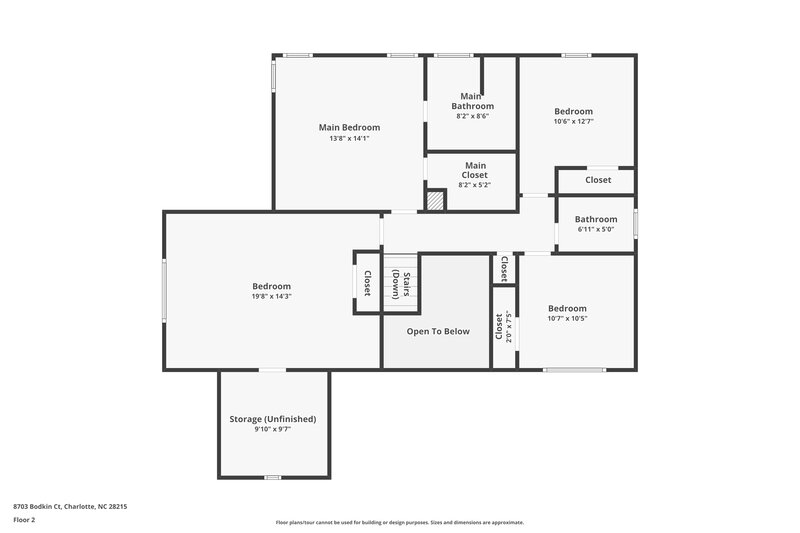 2,215/Mo, 8703 Bodkin Ct Charlotte, NC 28215 Floorplan View 2