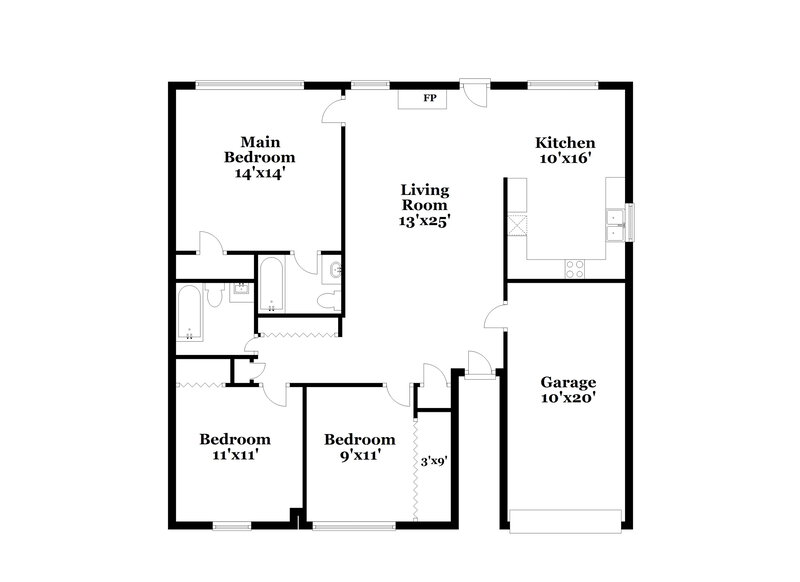 1,880/Mo, 5821 Briggs Dr Charlotte, NC 28269 Floor Plan View