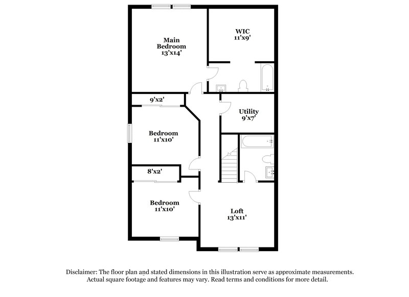 1,940/Mo, 1109 Swearngan Ridge Ct Charlotte, NC 28216 Floorplan View 2