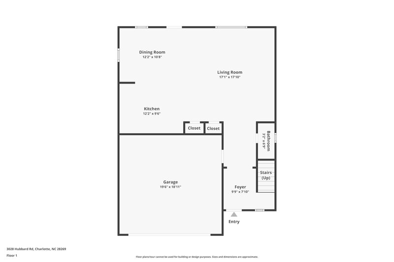 2,035/Mo, 3028 Hubbard Road Charlotte, NC 28269 Floor Plan View