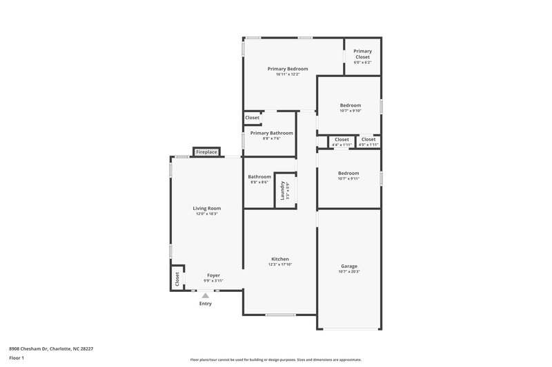 3,030/Mo, 8908 Chesham Drive Charlotte, NC 28227 Floor Plan View