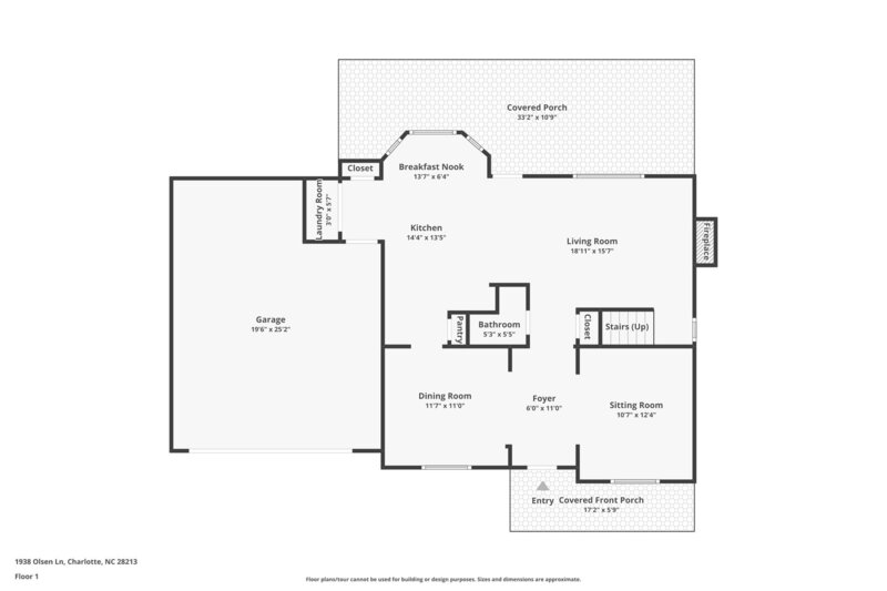 2,475/Mo, 1938 Olsen Ln Charlotte, NC 28213 Floorplan View