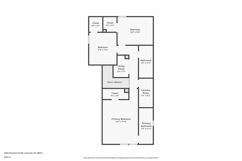 1,900/Mo, 1083 Manston Pl SW Concord, NC 28025 Floor Plan View 2