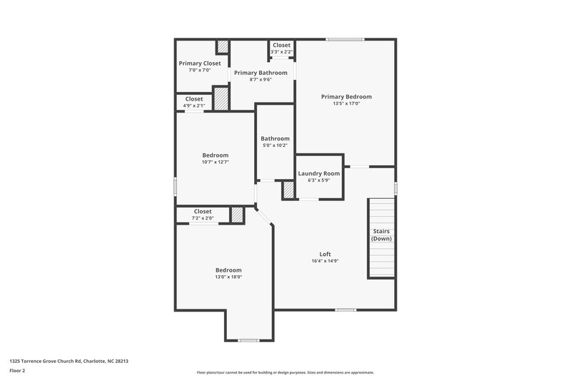 2,010/Mo, 1325 Torrence Grove Church Rd Charlotte, NC 28213 Floor Plan View 2