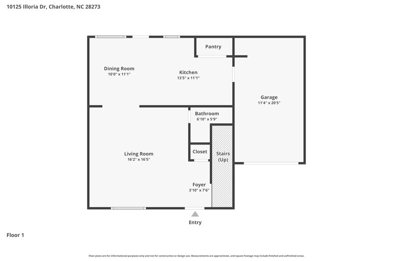1,940/Mo, 10125 Illoria Dr Charlotte, NC 28273 Floor Plan View