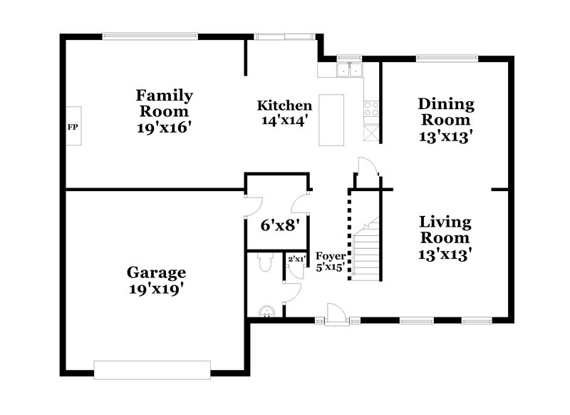 2,215/Mo, 14219 Riding Hill Ave Charlotte, NC 28213 Floor Plan View