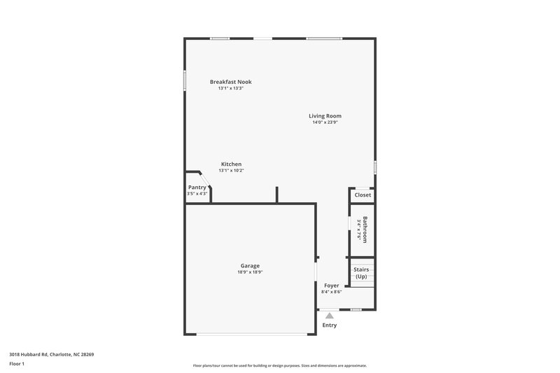 1,990/Mo, 3018 Hubbard Road Charlotte, NC 28269 Floor Plan View