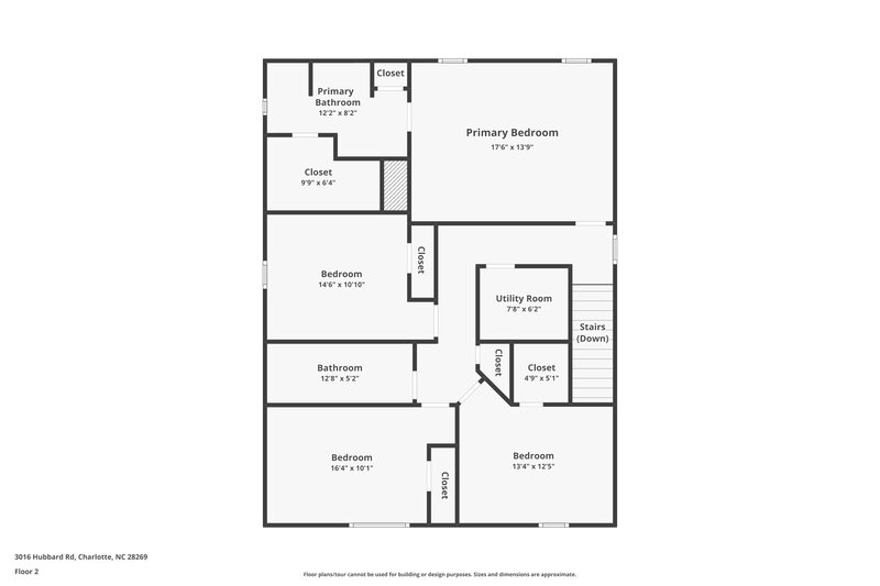 2,265/Mo, 3016 Hubbard Road Charlotte, NC 28269 Floor Plan View 2