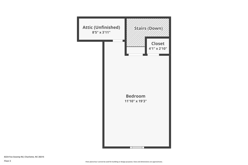 1,985/Mo, 8224 Fox Swamp Rd Charlotte, NC 28215 Floor Plan View 2
