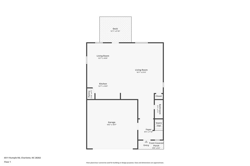 2,280/Mo, 6511 Rumple Road Charlotte, NC 28262 Floor Plan View